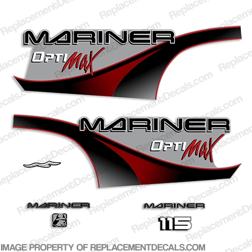 Mariner 115hp Optimax Decal Kit - 2000 (Red) INCR10Aug2021