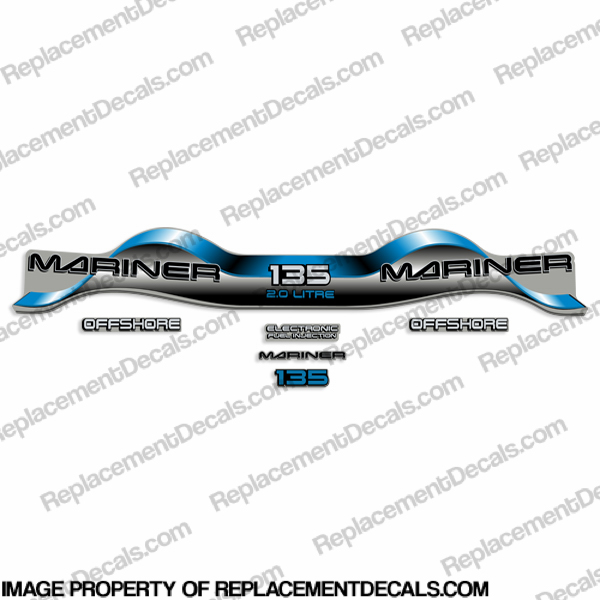 Mariner 135hp 2.0 Decal Kit - Blue INCR10Aug2021