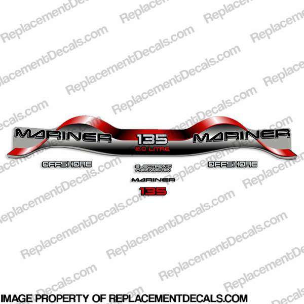 Mariner 135hp 2.0 Decal Kit - Red INCR10Aug2021