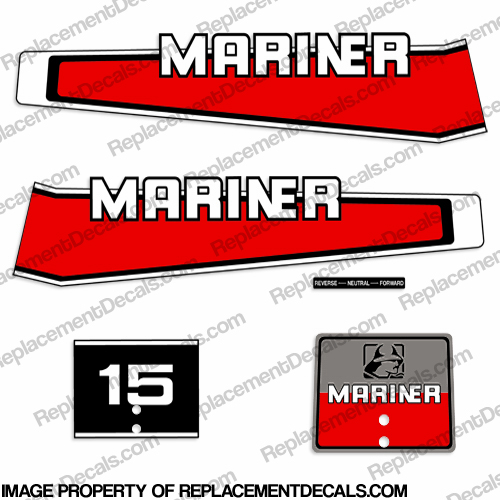 Mariner 1977-1989 15hp Decal Kit INCR10Aug2021