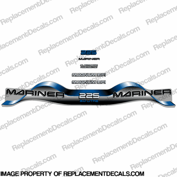 Mariner 225hp 3.0 Magnum EFI Decal Kit - Blue INCR10Aug2021