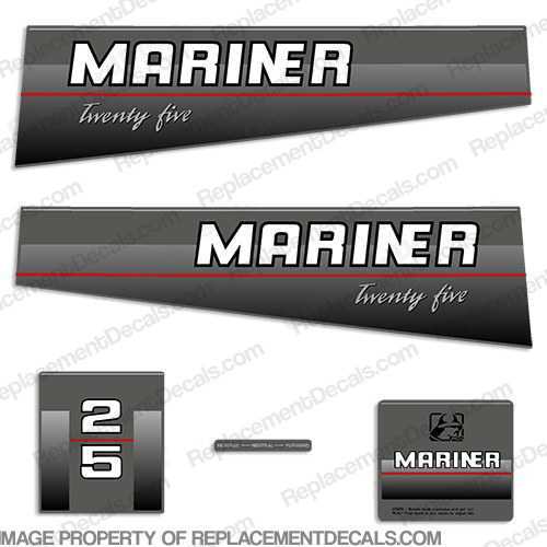 Mariner 25hp Decal Kit - 1990 INCR10Aug2021