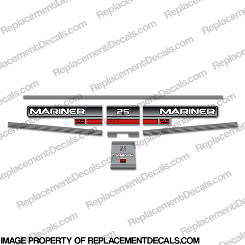 Mariner 1996 25hp Decal Kit INCR10Aug2021