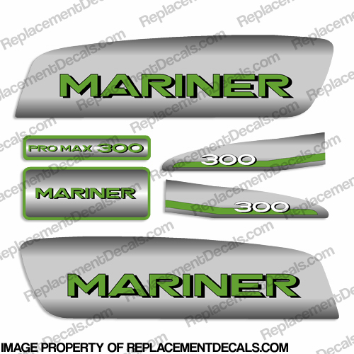 Mariner 300hp ProMax Decal Kit - Custom Green pro. max, pro max, pro-max, promax, INCR10Aug2021