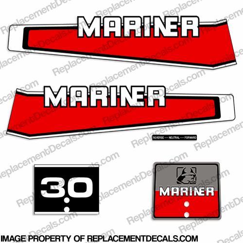 Mariner 1977-1989 30hp Decal Kit INCR10Aug2021