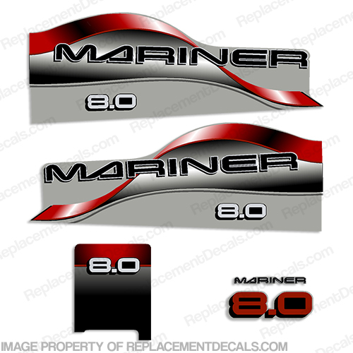 Mariner 8.0hp Decal Kit - 1998 INCR10Aug2021