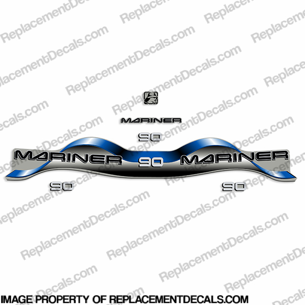 Mariner 90hp Decal Kit - Blue INCR10Aug2021