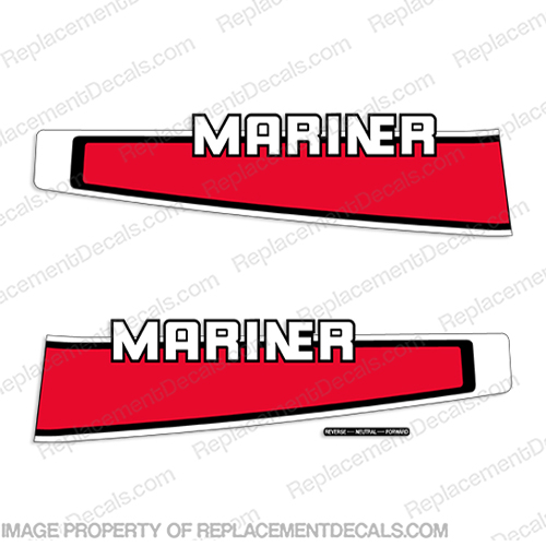 Mariner Outboard Engine Decals - Universal for all horsepower motors from 1977-1989  mariner, 1977, 1978, 1979, 1980,1981, 1982, 1983, 1984, 1985, 1986, 1987, 1988, 1989, outboard motor, tiller, engine, decal, sticker, kit, set, INCR10Aug2021