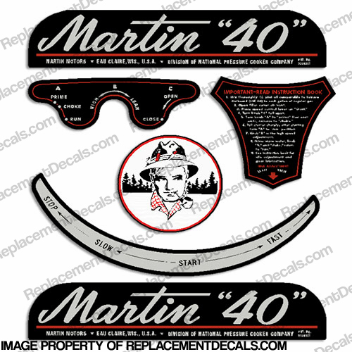 Martin 4.0hp Decal Kit INCR10Aug2021