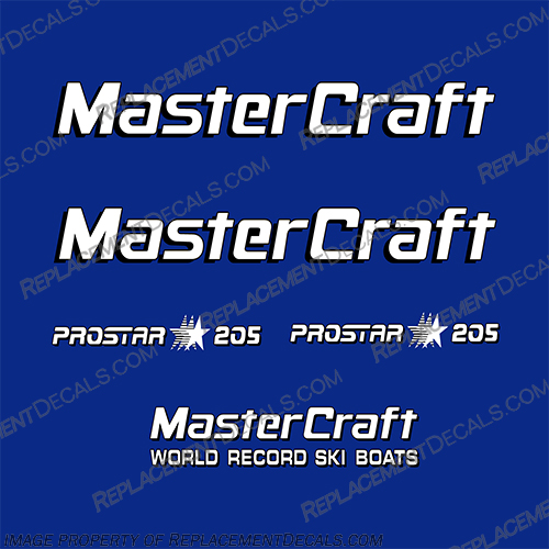 MasterCraft ProStar 205 Boat Decals Style 4 Master, Craft, 1990s, 1980s, 1980s, 1990s, 90, 80, 90s, 80s, 90s, 80s, 190, pro, star, prostar, sport, boat, decals, mastercraft, prosport, 1991, 1992, 1993, 1994, 1995, 1996, 1997, blue, hull, style, 3, 