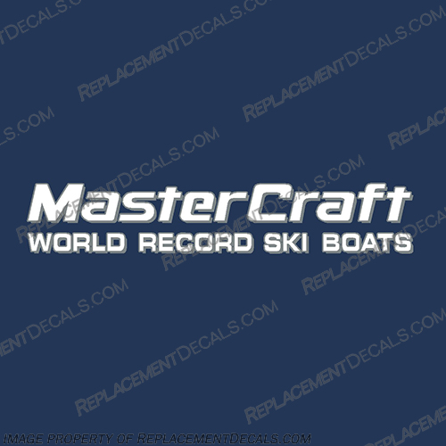 MasterCraft World Record Ski Boat Decals Rear Decal 1991 1992 1993 1994 - 2 Color! MasterCraft, World, Record, Ski, 1991, 1992, 1993, 1994, 2, Boat, Decal, Decals, Any Color, Any, Color, 2 color, two, decals,