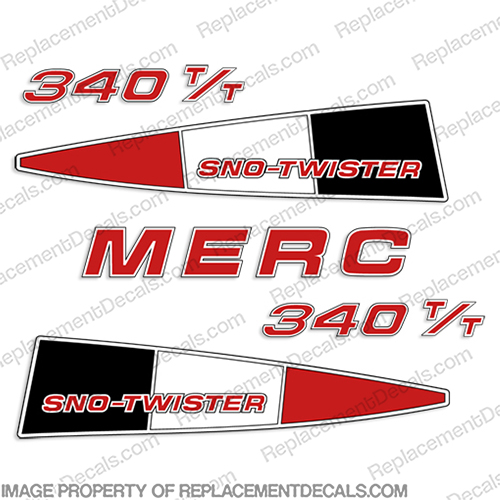 Mercury 340TT Sno-Twister Decal Kit - Red 340, 340tt, 340 tt, INCR10Aug2021