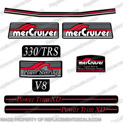 Mercury Alpha One Outdrive Replacement Decal Kit   Mercruiser