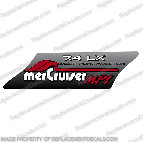 Mercruiser 454 LX MPI Decal  mer, cruiser, mercury, mpi, mag, lx, multiport, multi, port, injection, mercruiser, magnum, INCR10Aug2021