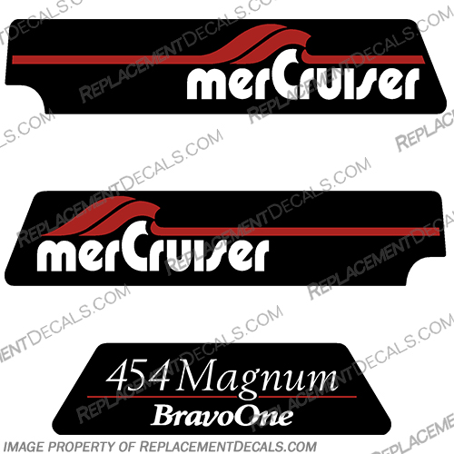 Mercruiser 454 Magnum Bravo One Flame Arrestor Decal Kit mercruiser, mer, cruiser, 454, magnum, bravo, one, BravoOne, flame, arrestor, decal, kit, stickers, decals, 