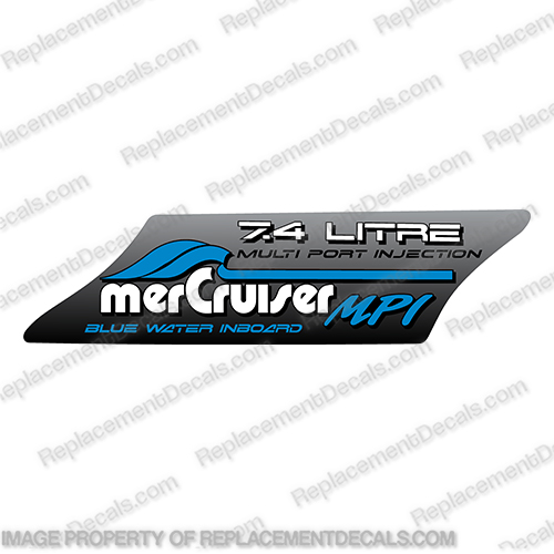 Mercruiser 330hp Valve Cover Decals Blue Discontinued Decal Reproductions!
