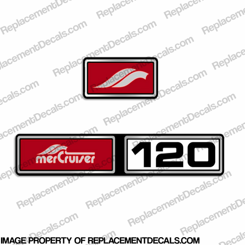 Mercruiser 1982-1989 120hp 2.5L Valve Cover Decals INCR10Aug2021