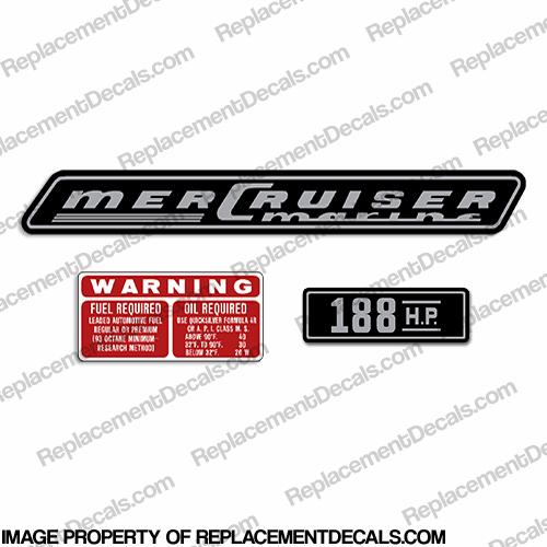 Mercruiser 188hp Decals - 1970 INCR10Aug2021