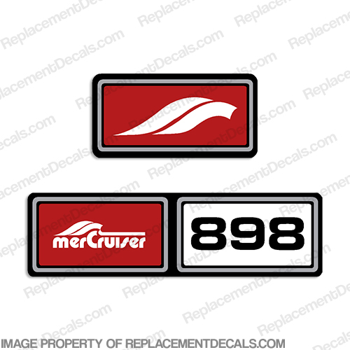 Mercruiser 898hp Valve Cover Decals 1977-1984 INCR10Aug2021