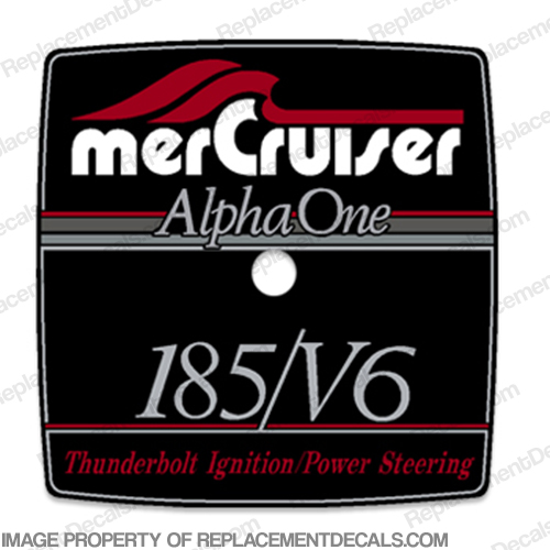 Mercruiser 185/V6 Alpha One Flame Arrestor Decal INCR10Aug2021