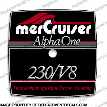 Mercruiser 230/V8 Alpha One Flame Arrestor Decal INCR10Aug2021