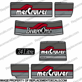 hochwertiger Aufklebersatz Dekorsatz für MerCruiser BRAVO Three XR 3  Racing 
