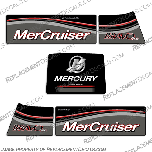 Mercruiser Bravo One Decals - New Model   mercruiser, bravo, one, 1, decal, decals, new, model, 2019, outdrive, 