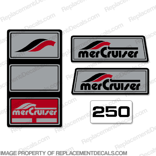 Mercruiser 1965 - 1983 250hp Pre-Alpha Stern Drive Decals INCR10Aug2021