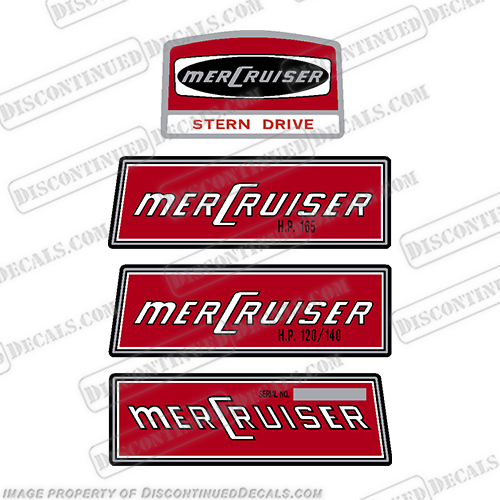 Mercruiser 1973 + Pre-Alpha Stern Drive Decals  mercruiser, pre, alpha, stern, drive, 1973, 165