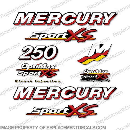 Mercury 250 Sport XS Optimax Decal Kit mercury, optimax, sport, xs, decal, kit, INCR10Aug2021