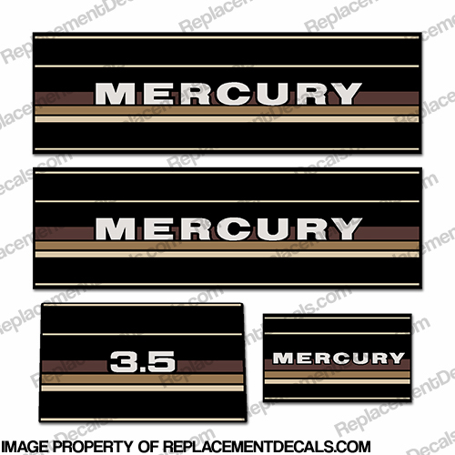 Mercury 1984-1985 3.5hp Outboard Decals INCR10Aug2021