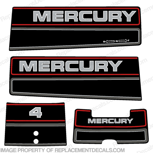 Mercury 4hp 1995 Decal Kit 95, 4, INCR10Aug2021