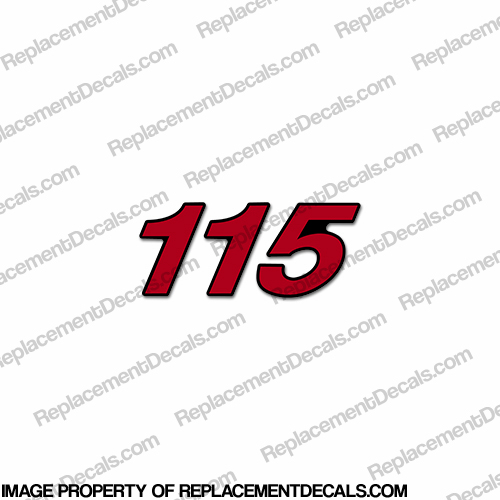 Mercury Single "115" Decal - Red INCR10Aug2021