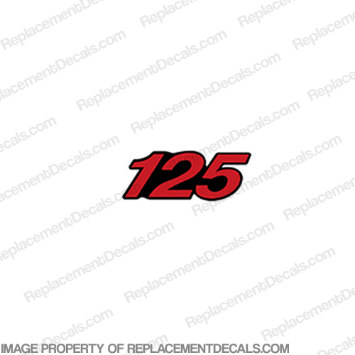 Mercury Single "125" Decal - Red INCR10Aug2021