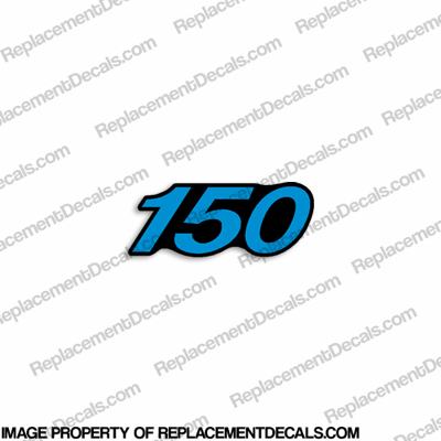 Mercury Single "150" Decal - Blue (Front or Rear) INCR10Aug2021