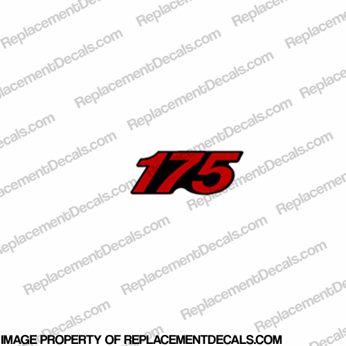 Mercury Single "175" Decal - Red INCR10Aug2021