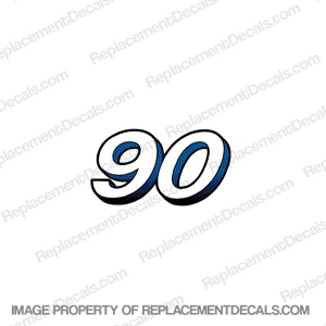 Mercury 90 HP Number Decal in Blue for 2005 model INCR10Aug2021