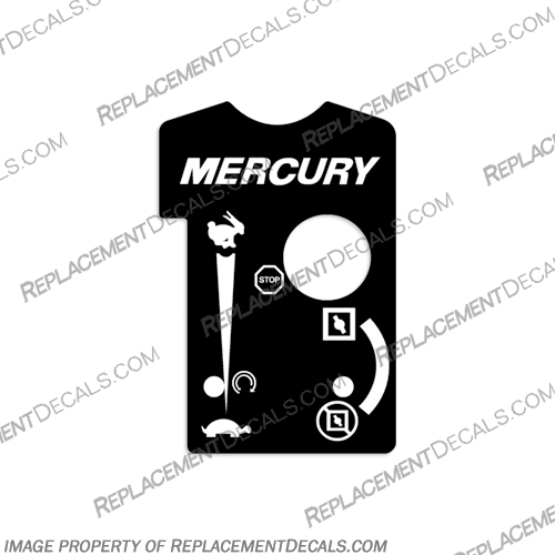 Mercury 3.3hp Motor Throttle/Choke Control Decal mercury, choke, control, throttle, decal, sticker, 3.3hp, 3.3 hp, single, engine, boat, 