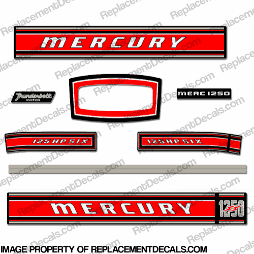 Mercury 1968 125HP SS Decal Kit INCR10Aug2021