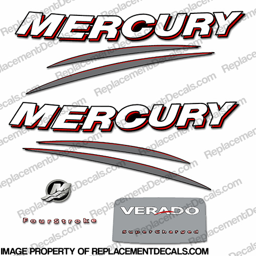 Mercury Verado 135-175 Decal Kit - Curved INCR10Aug2021
