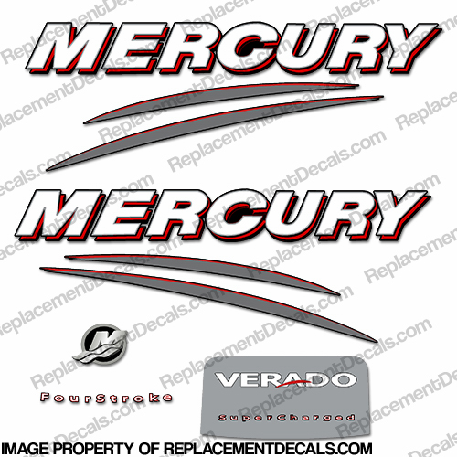 Mercury Verado 135-175 Decal Kit - Straight INCR10Aug2021