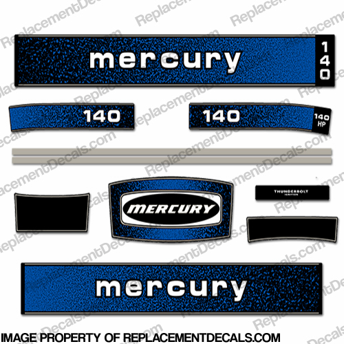 Mercury 1979 140HP Outboard Engine Decals INCR10Aug2021