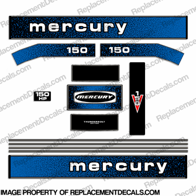 Mercury 1979 150HP Outboard Engine Decals INCR10Aug2021