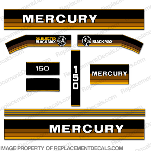 Mercury 1984-1985 150hp Outboard Decals INCR10Aug2021