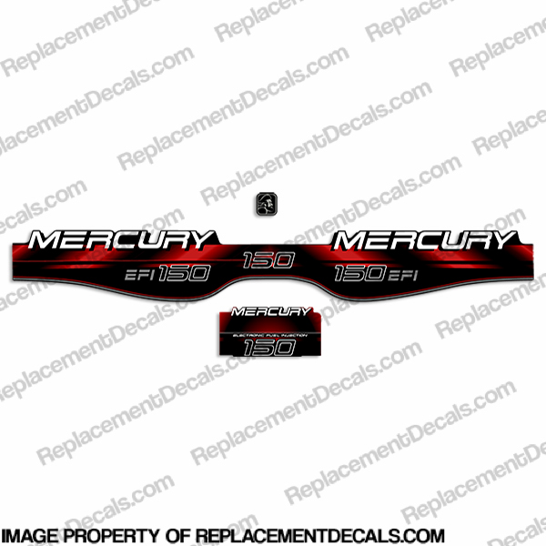 Mercury 150hp EFI Decals - 1994 - 1998 (Red) INCR10Aug2021
