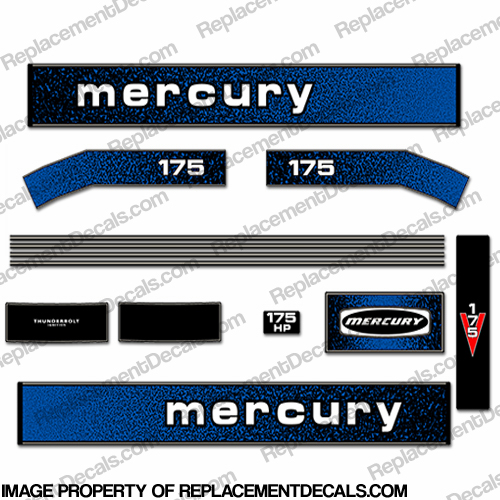 Mercury 1979 175HP Outboard Engine Decals INCR10Aug2021
