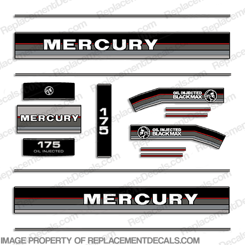 Mercury 1986-1988 175HP Black Max Outboard Engine Decals INCR10Aug2021