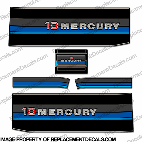 Mercury 1980 18hp Outboard Decals INCR10Aug2021