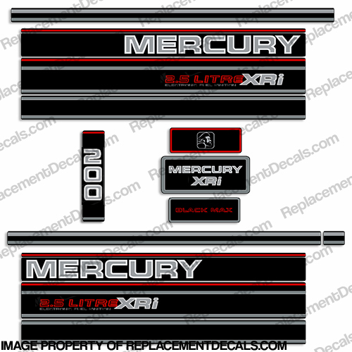 Mercury 200hp BlackMax Decal Kit - 1995 INCR10Aug2021