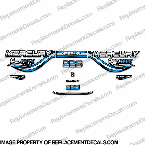 Mercury 225hp Optimax Decals- 1999 (Blue) INCR10Aug2021